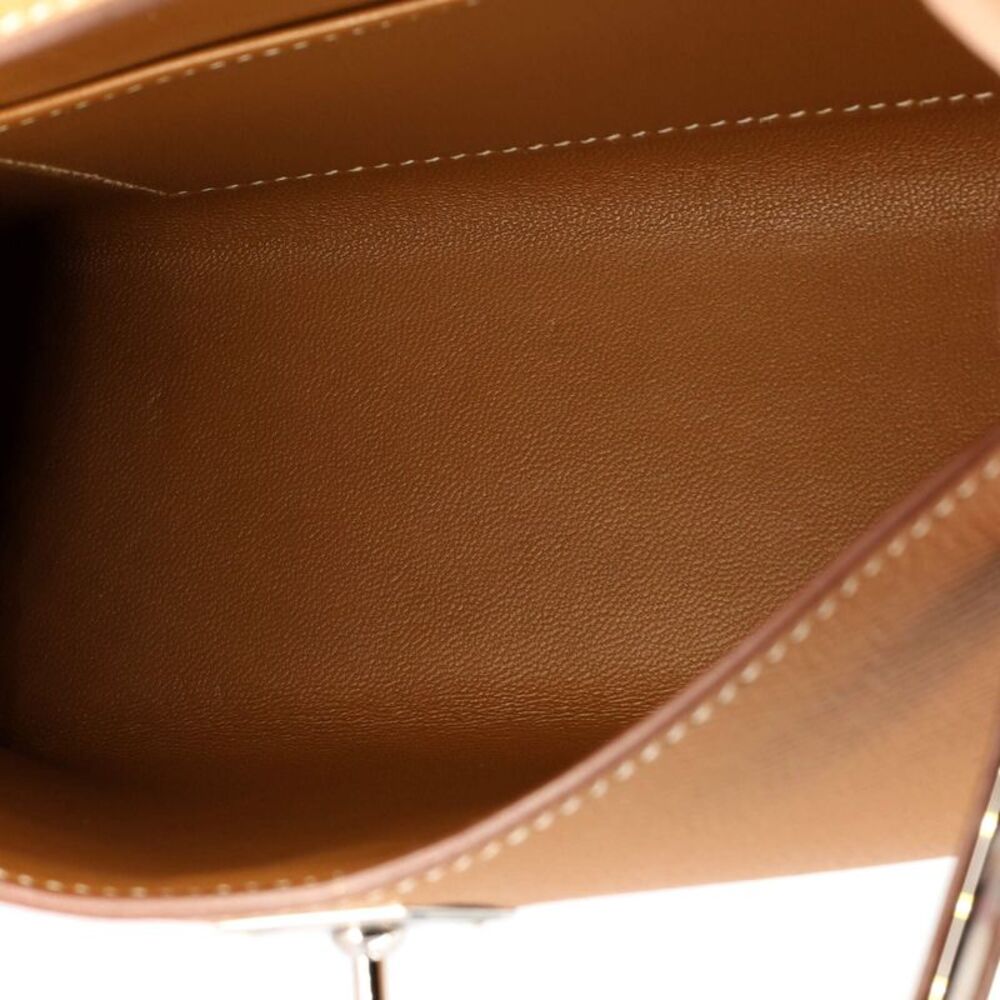 Hermes Kelly Mini II Bag Gold Epsom with Palladium Hardware 20 Brown - Picture 6 of 8